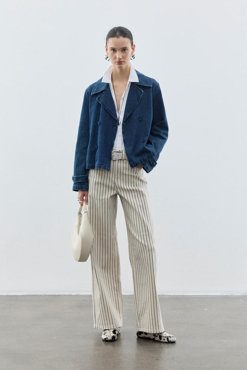 Vichia Striped jeans - Birch